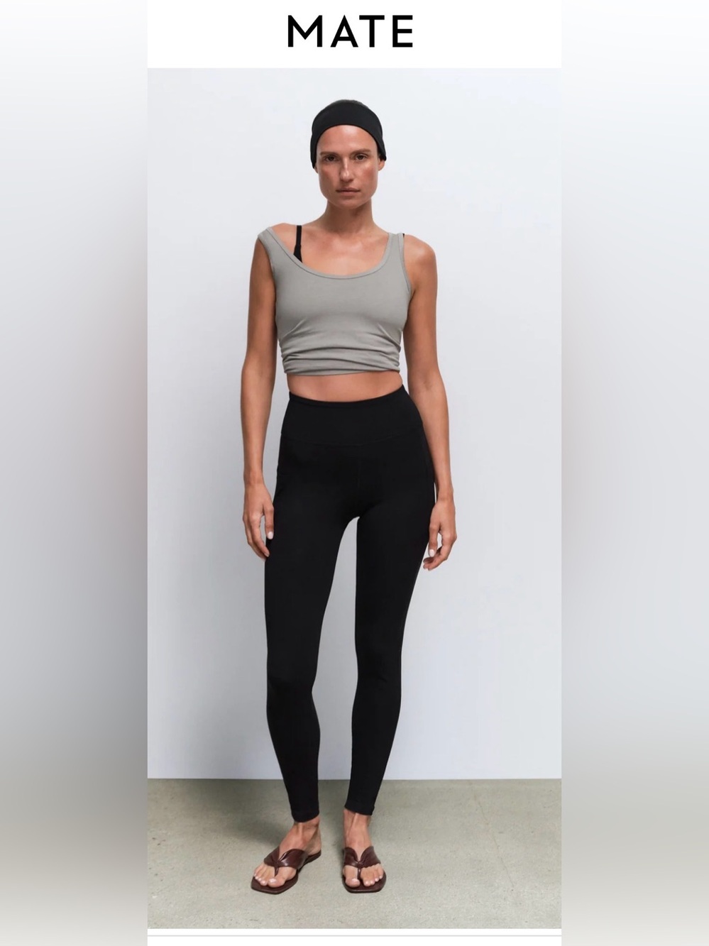 NWT MATE THE LABEL Organic Stretch Pocket Legging, Jet Black, Size: Small